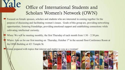 Learn about OISS Women's Network (OWN)