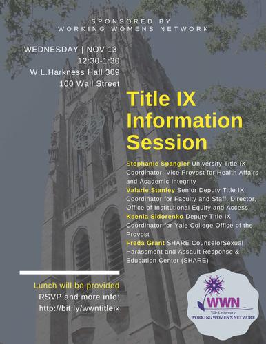 Title IX Information Session Flyer